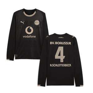 BVB BORUSSIA DORTMUND Sondertrikot Herren langarm 25 / 26 - N. SCHLOTTERBECK 4 - sportiger.de