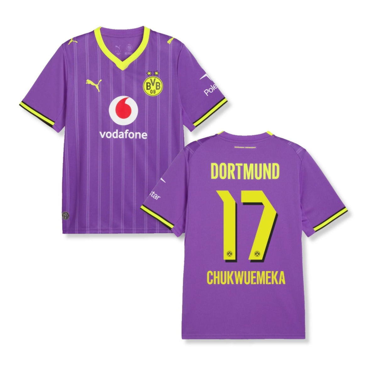 Maillot 3e BVB BORUSSIA DORTMUND enfant 26 / 27 - CHUKWUEMEKA 17 - sportiger.de