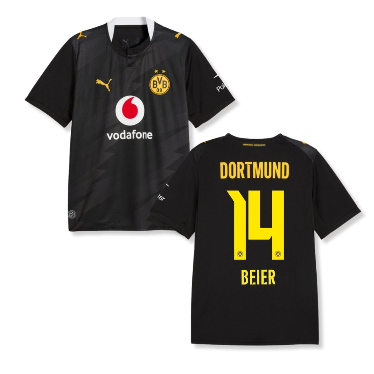BVB BORUSSIA DORTMUND Maglia Away Bambini 26 / 27 - BEIER 14 - sportiger.de