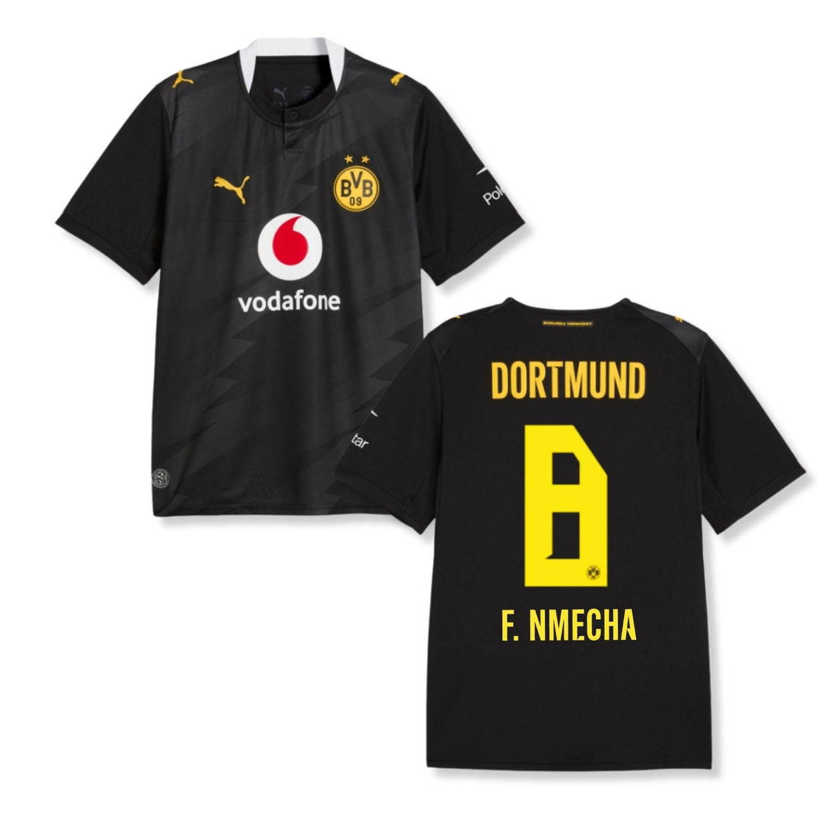 BVB BORUSSIA DORTMUND Maglia Away Bambini 26 / 27 - F. NMECHA 8 - sportiger.de