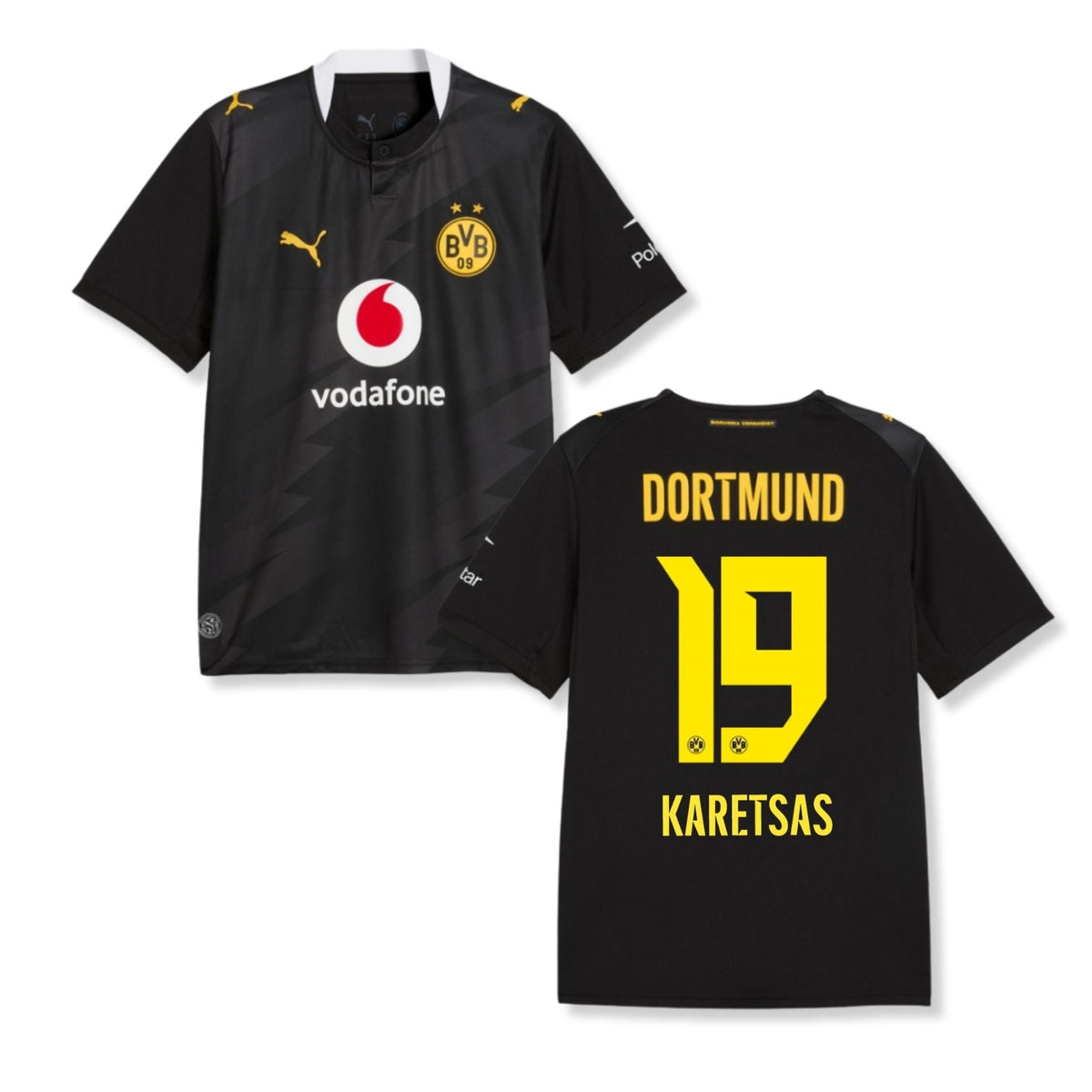 Maglia BVB BORUSSIA DORTMUND Away Bambini 26 / 27 - KARETSAS 19 - sportiger.de