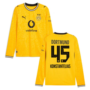 BVB BORUSSIA DORTMUND Trikot Home Herren langarm 26 / 27 - KONSTANTELIAS 45 - sportiger.de