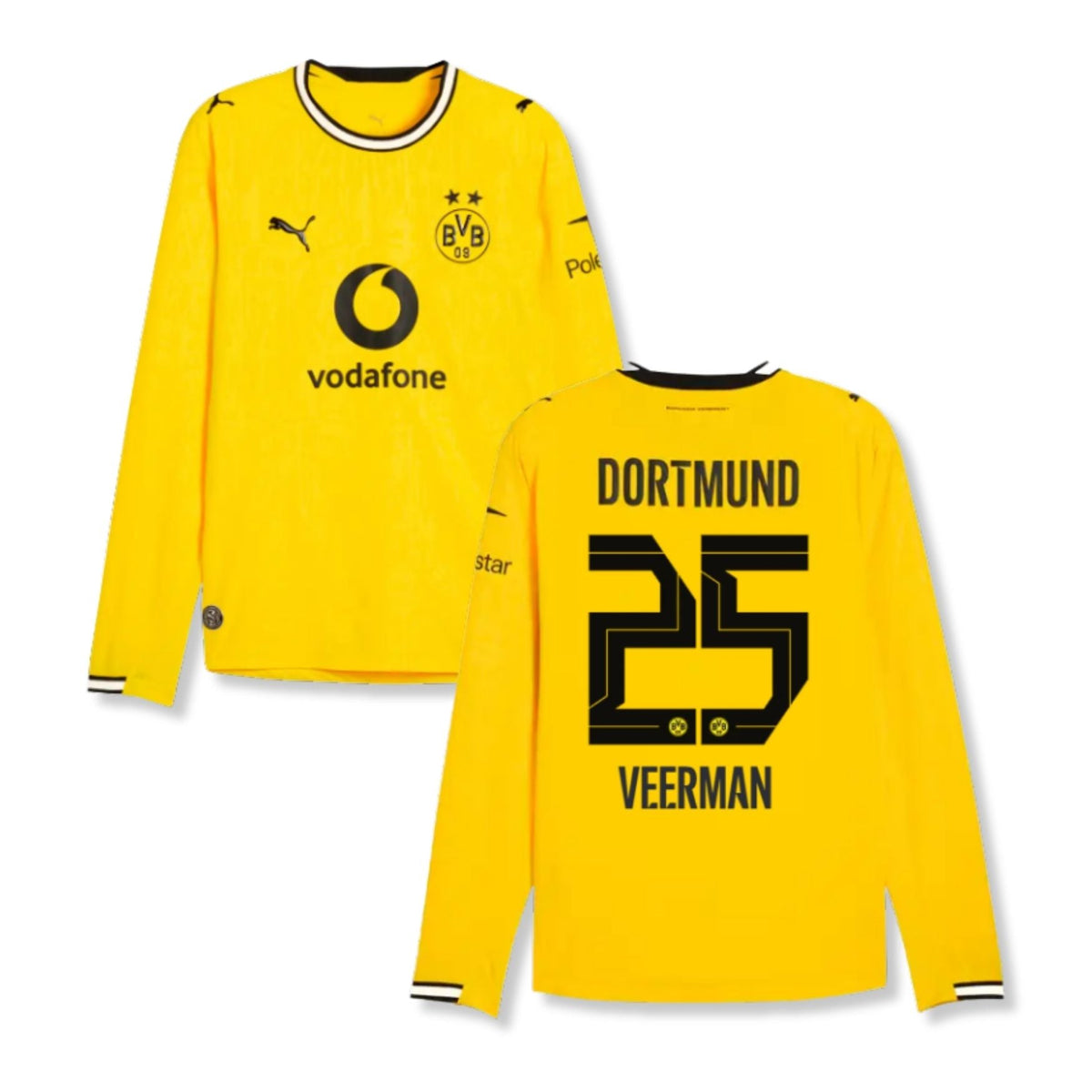Maillot domicile BVB BORUSSIA DORTMUND hommes manches longues 26 / 27 - VEERMAN 25 - sportiger.de