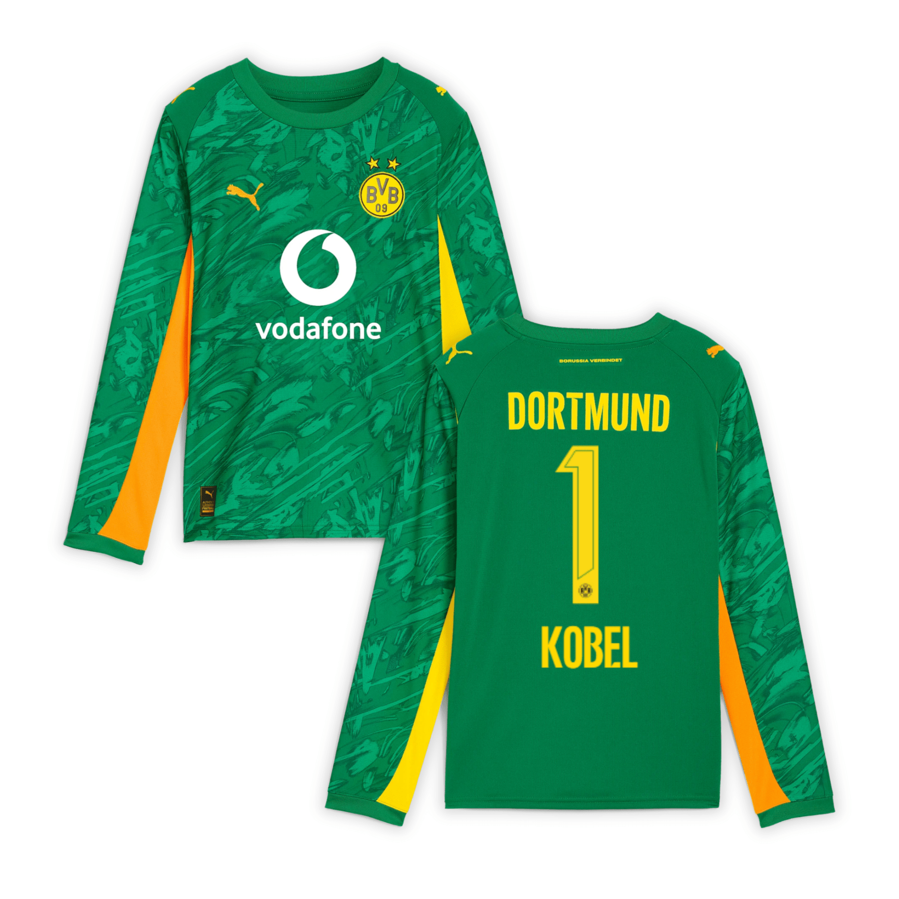 BVB BORUSSIA DORTMUND Trikot Torwart Kinder grün 25 / 26 - KOBEL 1 - sportiger.de