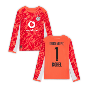 BVB BORUSSIA DORTMUND Trikot Torwart Kinder rot 25 / 26 - KOBEL 1 - sportiger.de