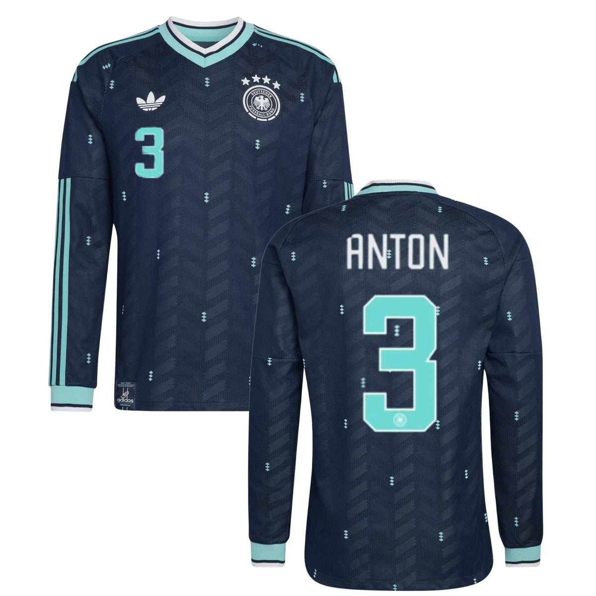 DFB DEUTSCHLAND AUTHENTIC Maillot extérieur hommes manches longues Coupe du Monde 2026 - ANTON 3 - sportiger.de