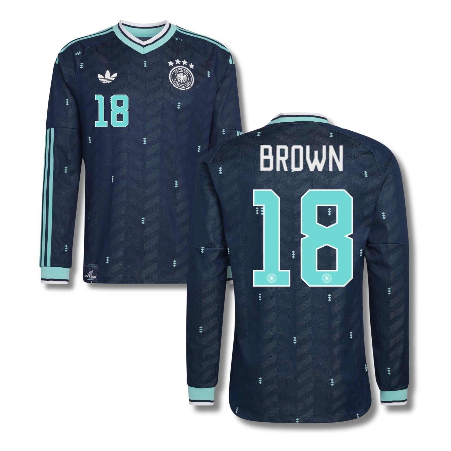 DFB DEUTSCHLAND AUTHENTIC Trikot Away Herren langarm WM 2026 - BROWN 18 - sportiger.de