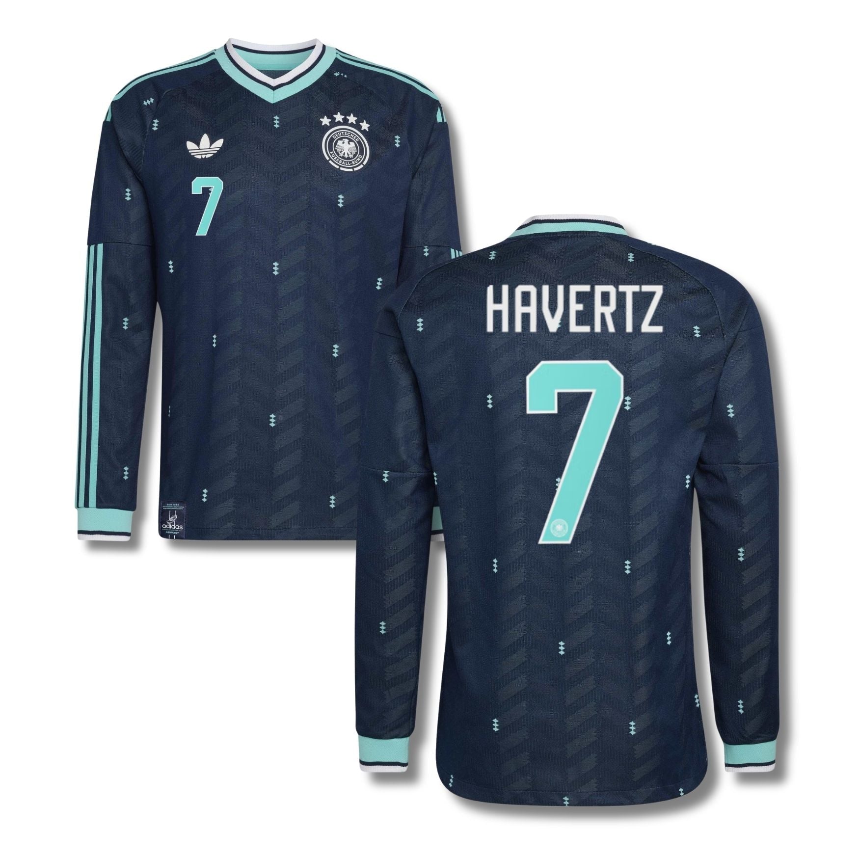 DFB DEUTSCHLAND AUTHENTIC Trikot Away Herren langarm WM 2026 - HAVERTZ 7 - sportiger.de
