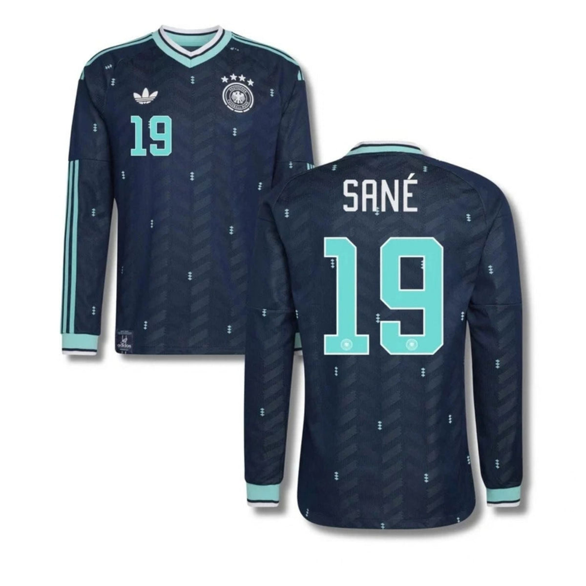 DFB DEUTSCHLAND AUTHENTIC Maillot extérieur Homme manches longues Coupe du Monde 2026 - SANÉ 19 - sportiger.de