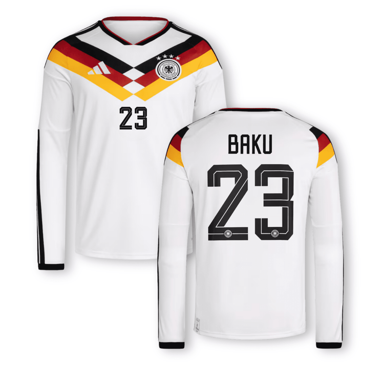 DFB DEUTSCHLAND AUTHENTIC Trikot Home Herren langarm WM 2026 - BAKU 23 - sportiger.de