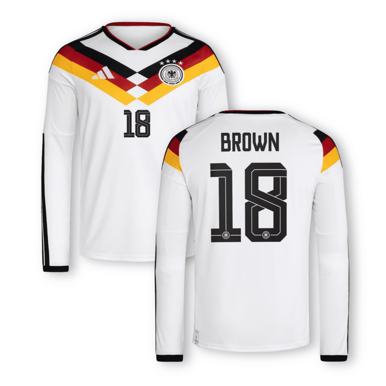DFB DEUTSCHLAND AUTHENTIC Trikot Home Herren langarm WM 2026 - BROWN 18 - sportiger.de