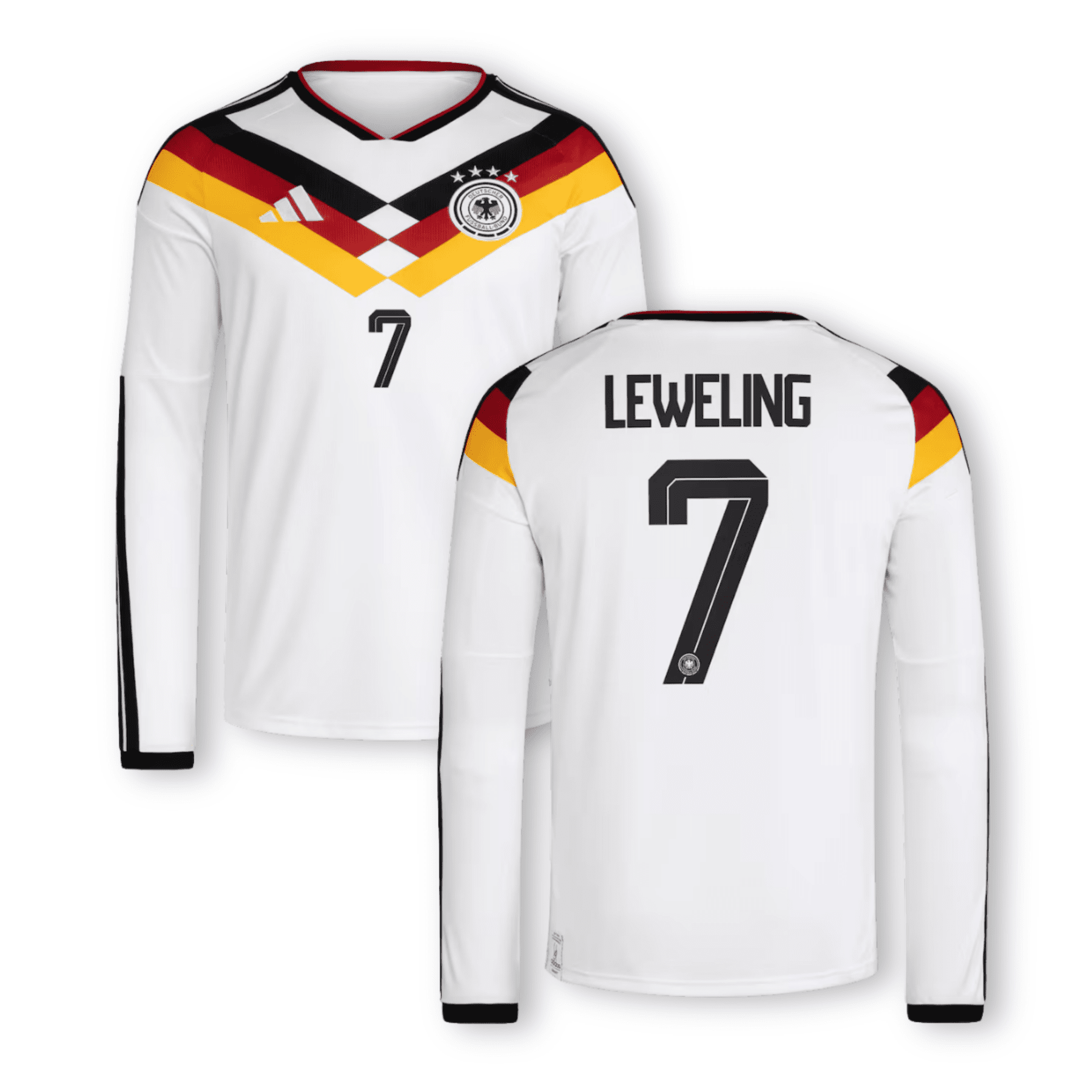 DFB DEUTSCHLAND AUTHENTIC Trikot Home Herren langarm WM 2026 - LEWELING 7 - sportiger.de