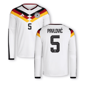 DFB DEUTSCHLAND AUTHENTIC Trikot Home Herren langarm WM 2026 - PAVLOVIĆ 5 - sportiger.de