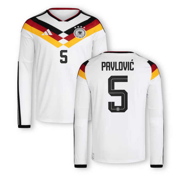 DFB DEUTSCHLAND AUTHENTIC Trikot Home Herren langarm WM 2026 - PAVLOVIĆ 5 - sportiger.de