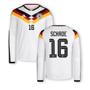 DFB DEUTSCHLAND AUTHENTIC Trikot Home Herren langarm WM 2026 - SCHADE 16 - sportiger.de