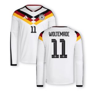DFB DEUTSCHLAND AUTHENTIC Trikot Home Herren langarm WM 2026 - WOLTEMADE 11 - sportiger.de
