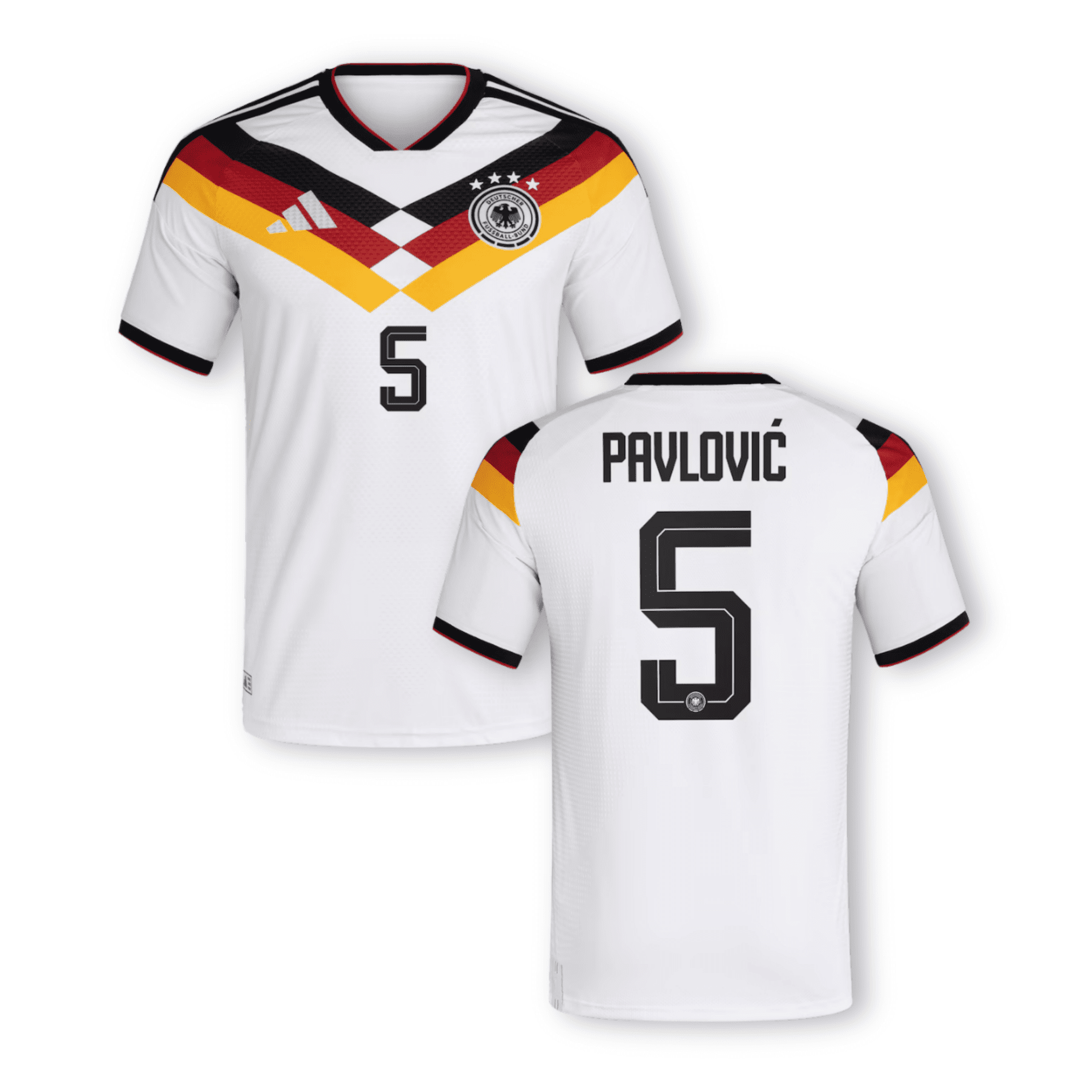 DFB DEUTSCHLAND AUTHENTIC Trikot Home Herren WM 2026 - PAVLOVIĆ 5 - sportiger.de