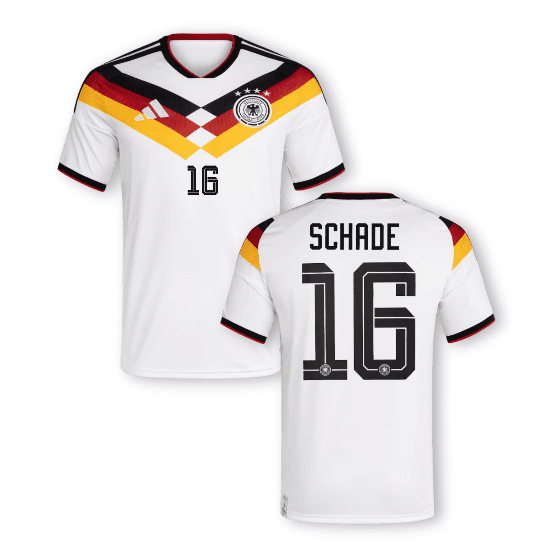 DFB DEUTSCHLAND AUTHENTIC Trikot Home Herren WM 2026 - SCHADE 16 - sportiger.de