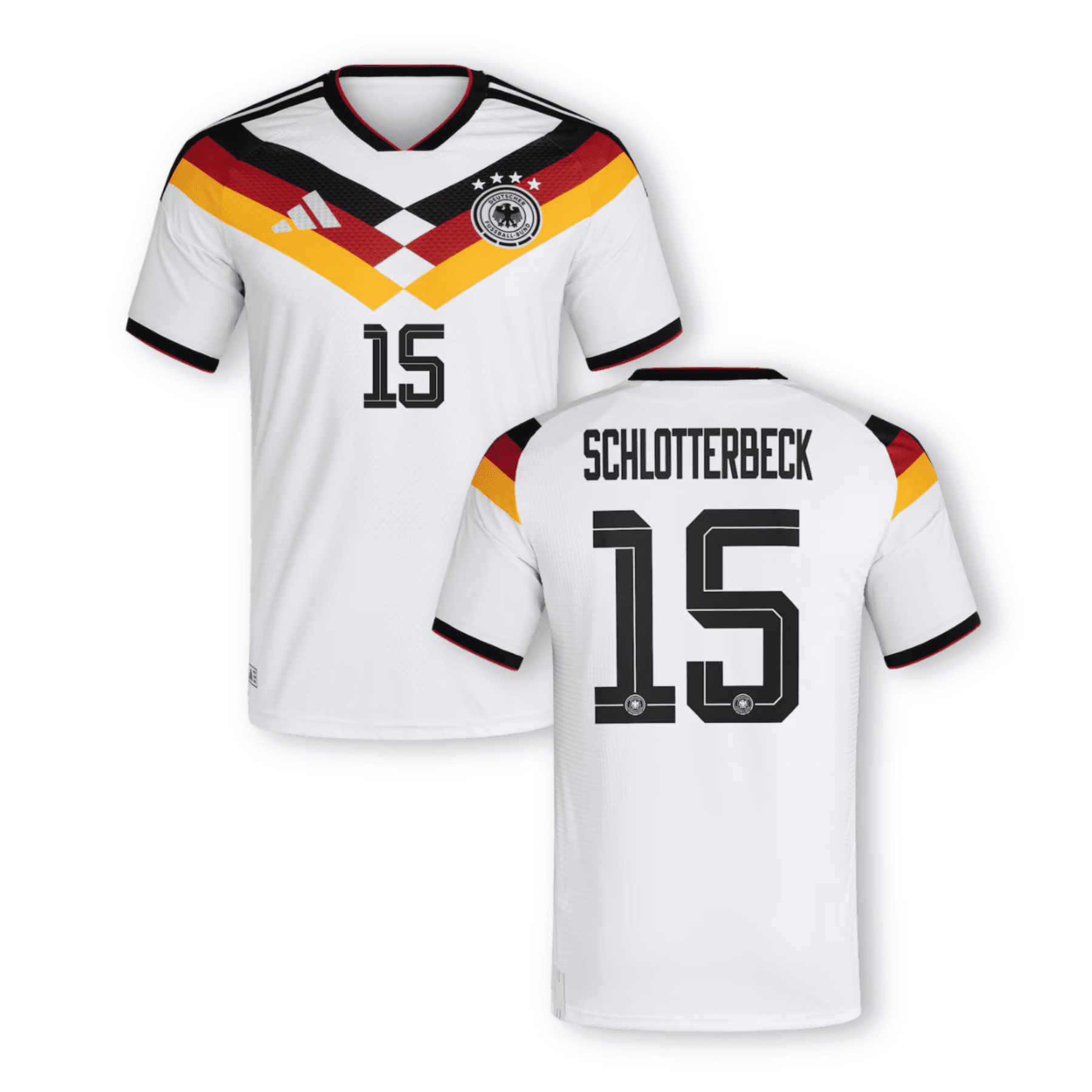DFB DEUTSCHLAND AUTHENTIC Trikot Home Herren WM 2026 - SCHLOTTERBECK 15 - sportiger.de