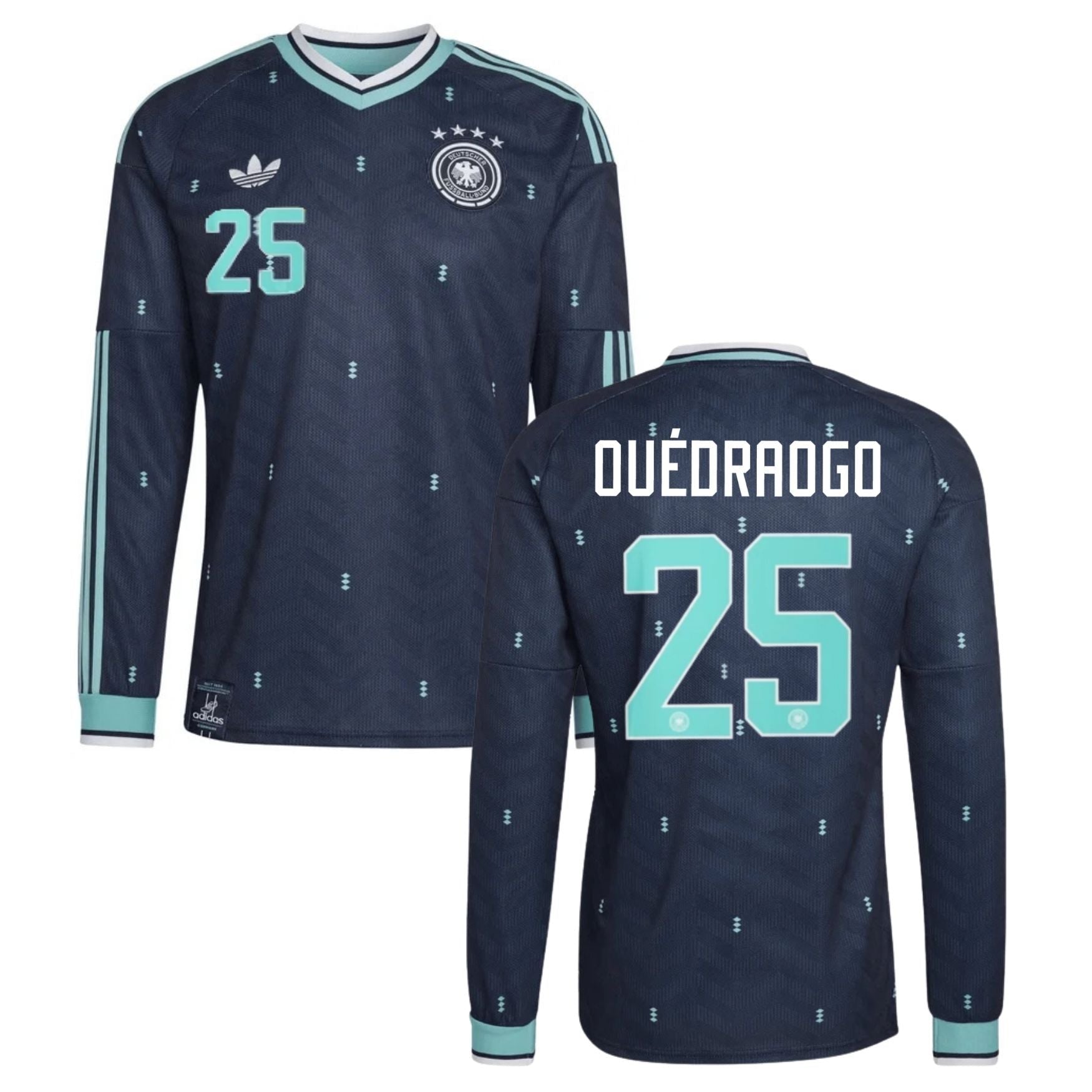 Maillot DFB DEUTSCHLAND Extérieur Hommes manches longues CM 2026 - OUÉDRAOGO 25 - sportiger.de