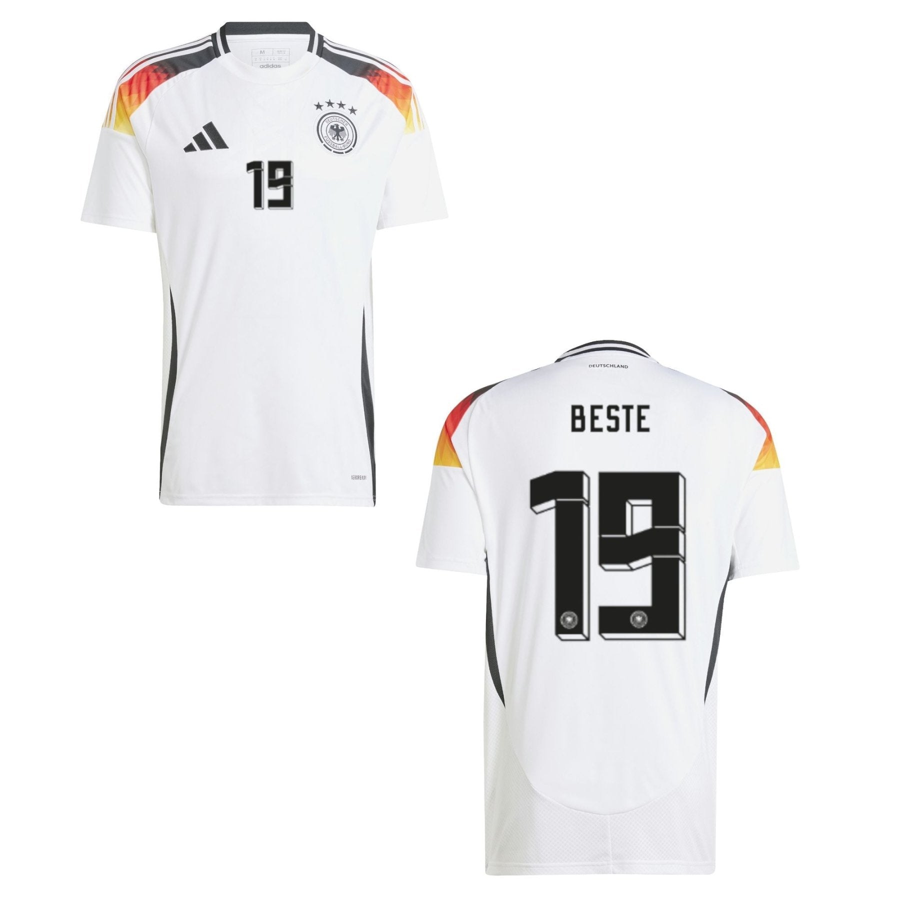 DFB DEUTSCHLAND Trikot Home Authentic Herren EURO 2024 - BESTE 19 - sportiger.de