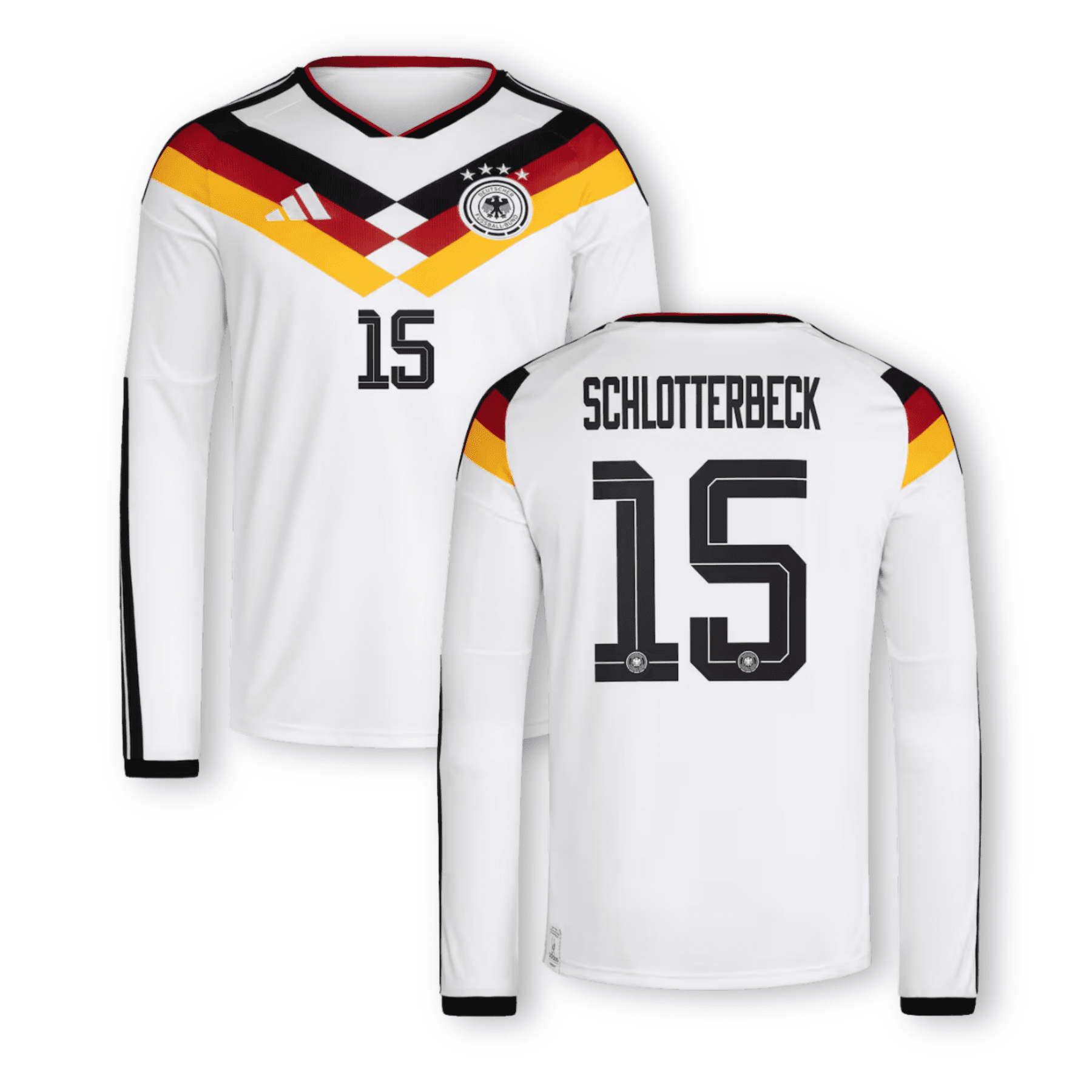 DFB DEUTSCHLAND Trikot Home Herren langarm WM 2026 - SCHLOTTERBECK 15 - sportiger.de