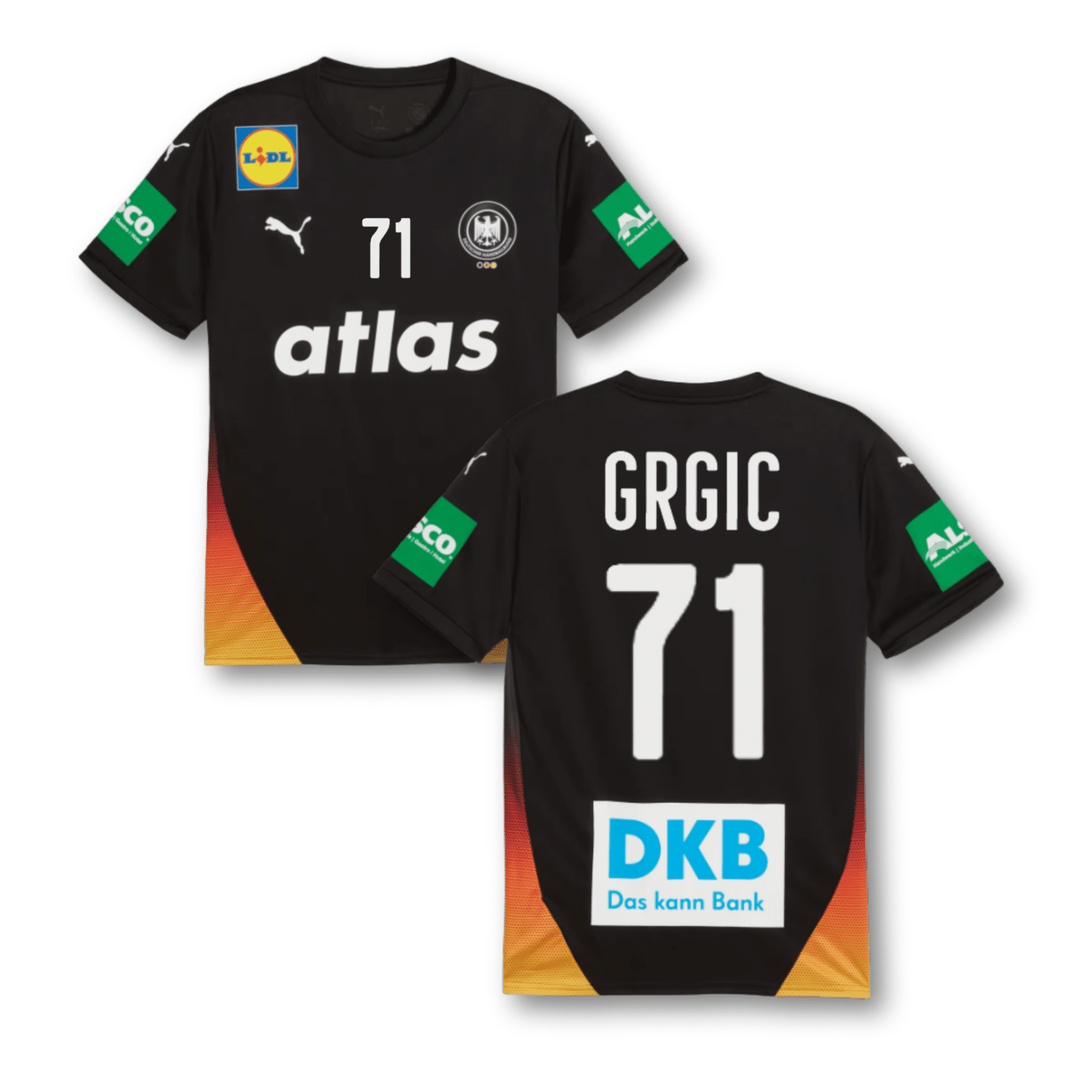 DHB DEUTSCHLAND Trikot Away Herren EURO 2026 - GRGIC 71 (Fan - Style) - sportiger.de