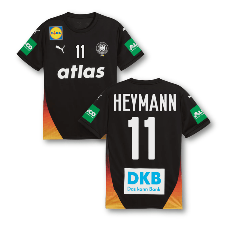 DHB DEUTSCHLAND Trikot Away Herren EURO 2026 - HEYMANN 11 (Fan - Style) - sportiger.de