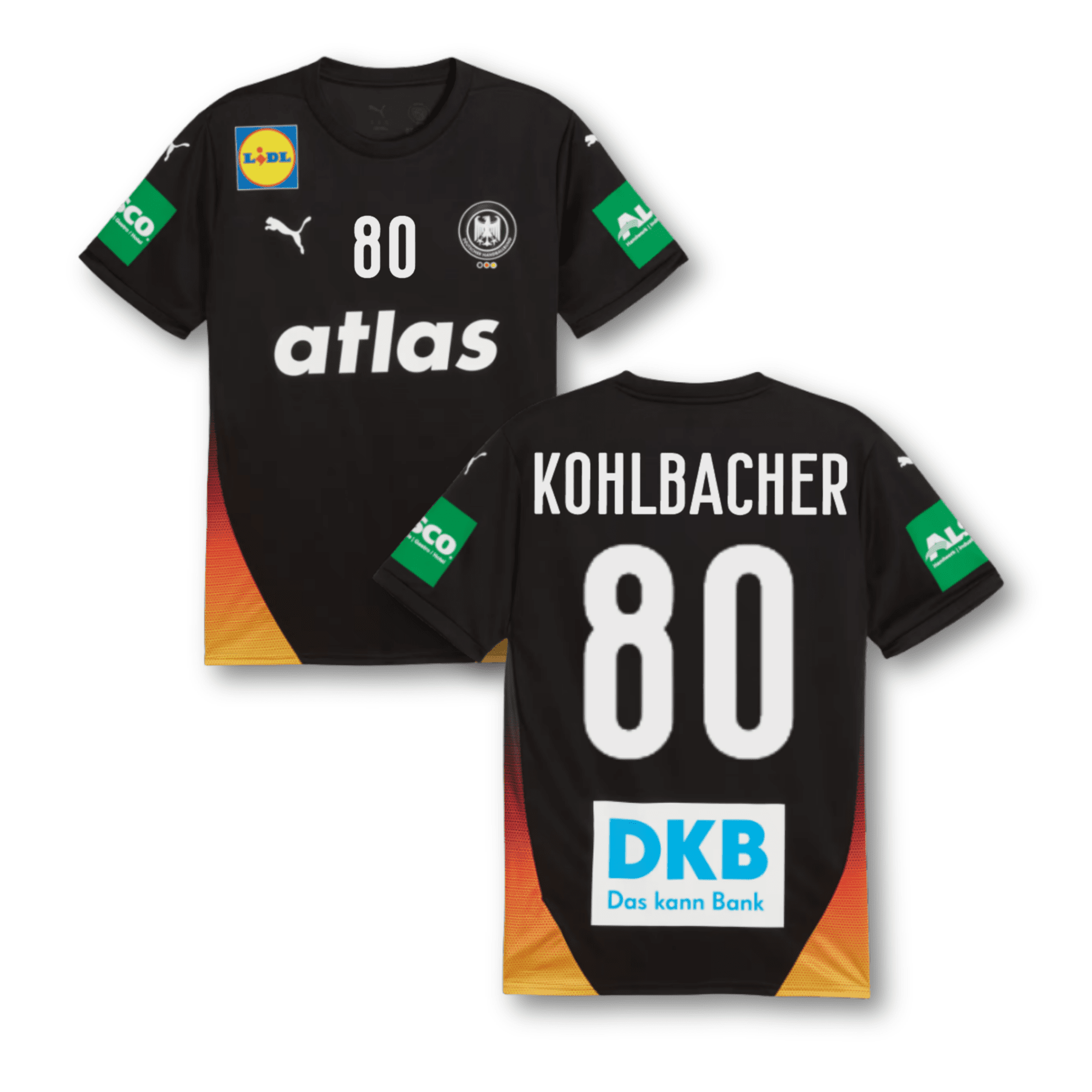DHB DEUTSCHLAND Trikot Away Herren EURO 2026 - KOHLBACHER 80 (Fan - Style) - sportiger.de