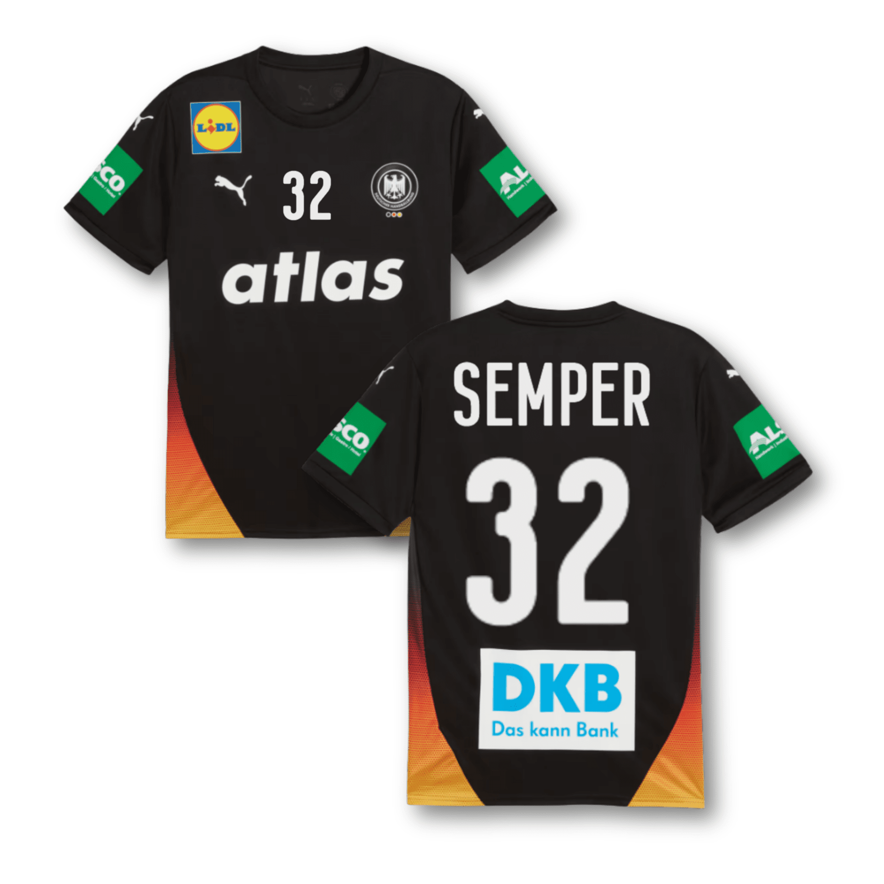 DHB DEUTSCHLAND Trikot Away Herren EURO 2026 - SEMPER 32 (Fan - Style) - sportiger.de