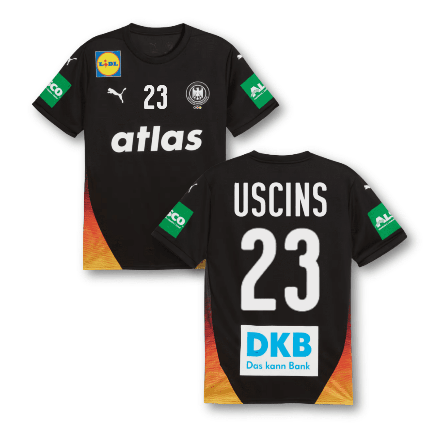 DHB DEUTSCHLAND Trikot Away Herren EURO 2026 - USCINS 23 (Fan - Style) - sportiger.de