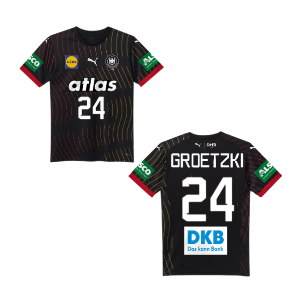 DHB DEUTSCHLAND Trikot Away Kinder WM 2025 - GROETZKI 24 (Fan - Style) - sportiger.de