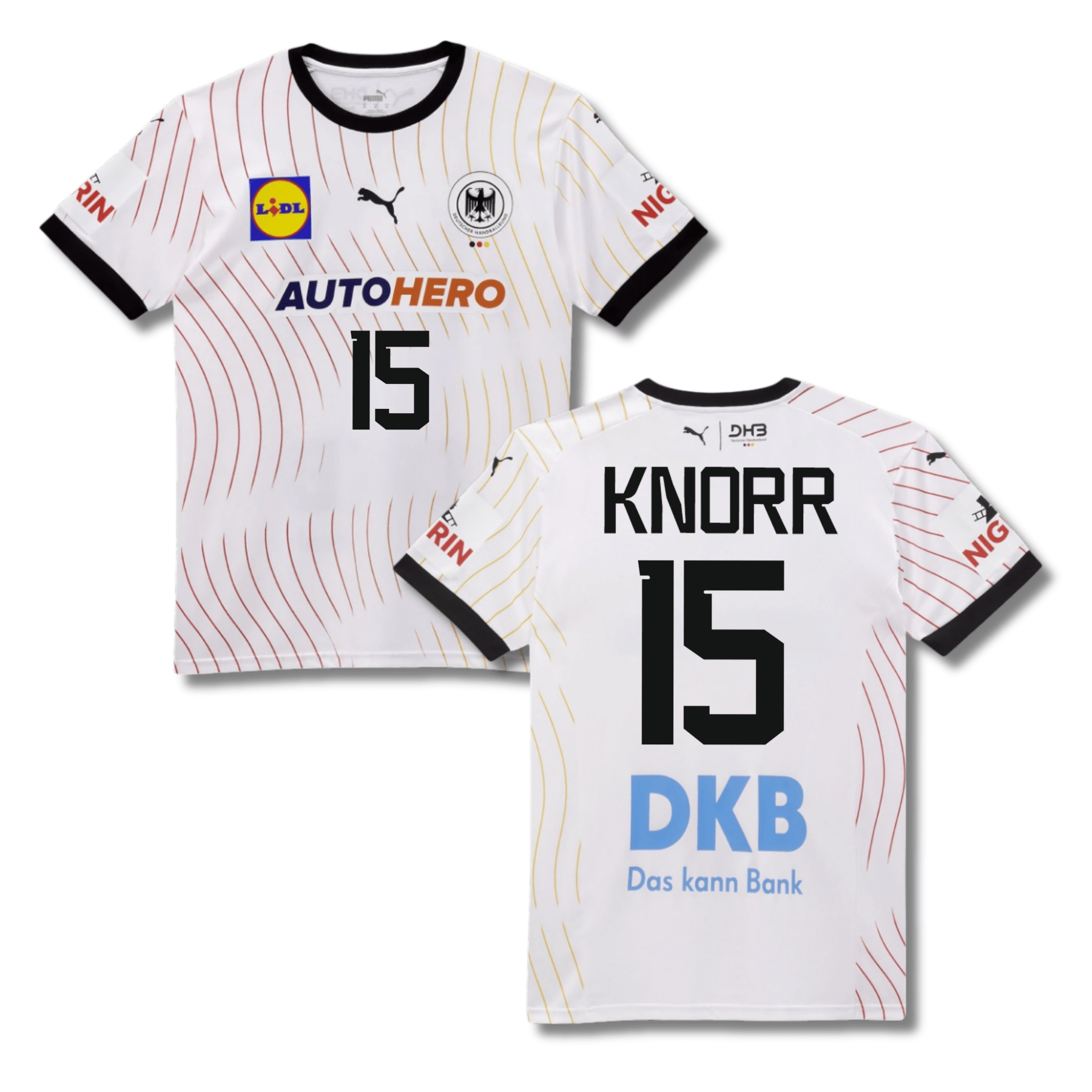 DHB DEUTSCHLAND Trikot Home Herren EURO 2024 - KNORR 15 (Fan - Style) - sportiger.de