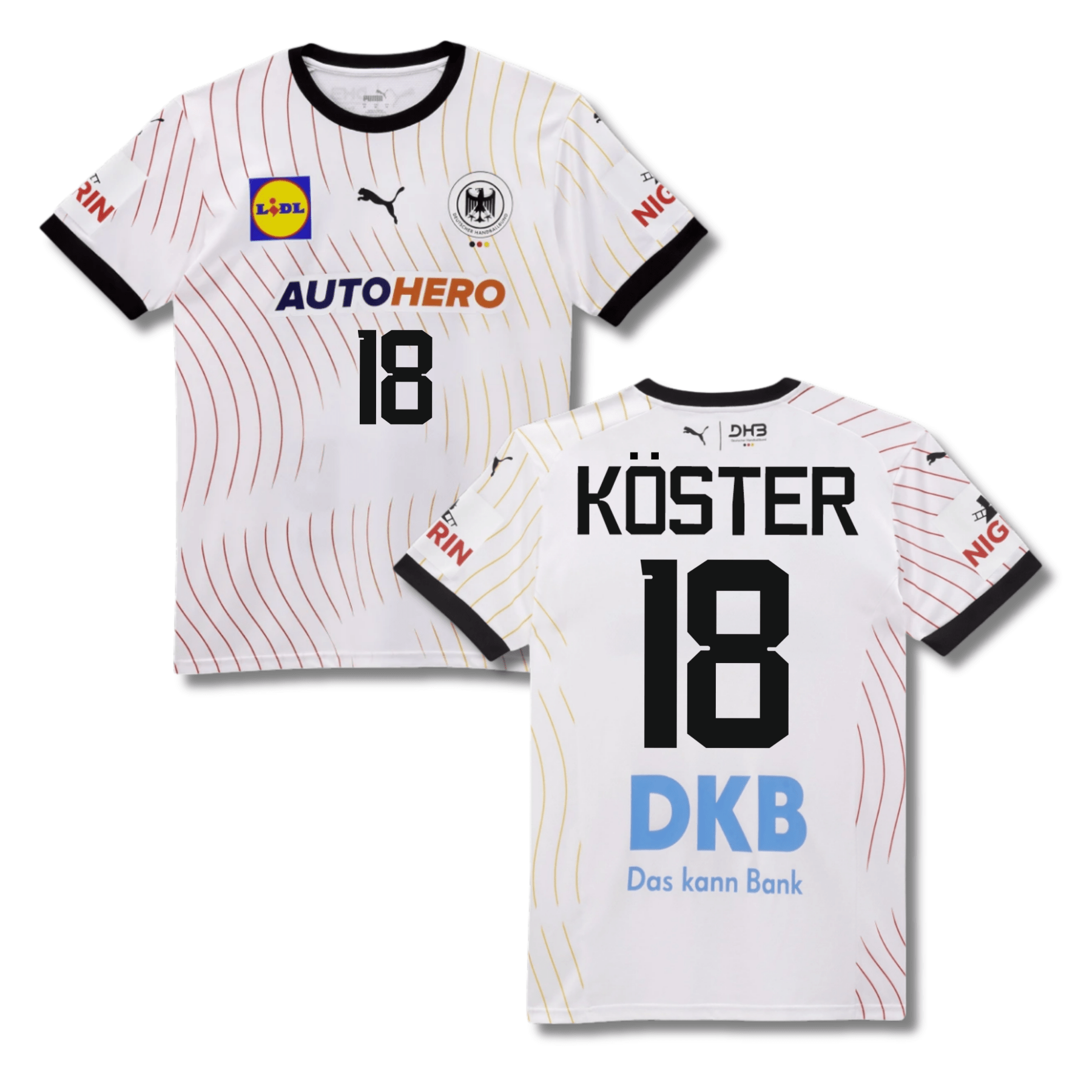 DHB DEUTSCHLAND Trikot Home Herren EURO 2024 - KÖSTER 18 (Fan - Style) - sportiger.de