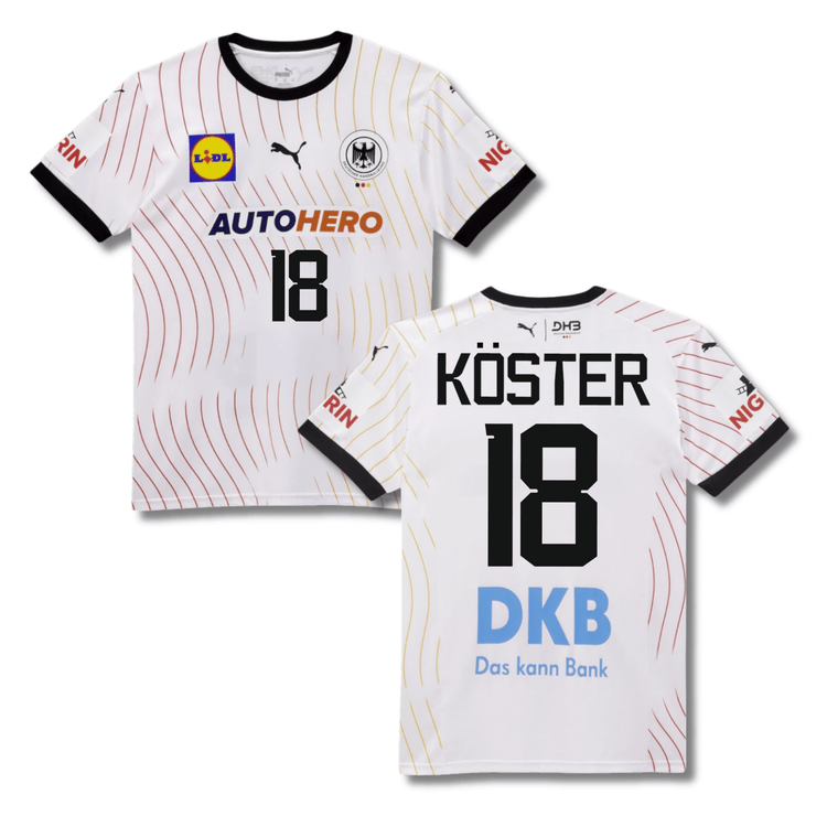 DHB DEUTSCHLAND Trikot Home Herren EURO 2024 - KÖSTER 18 (Fan - Style) - sportiger.de