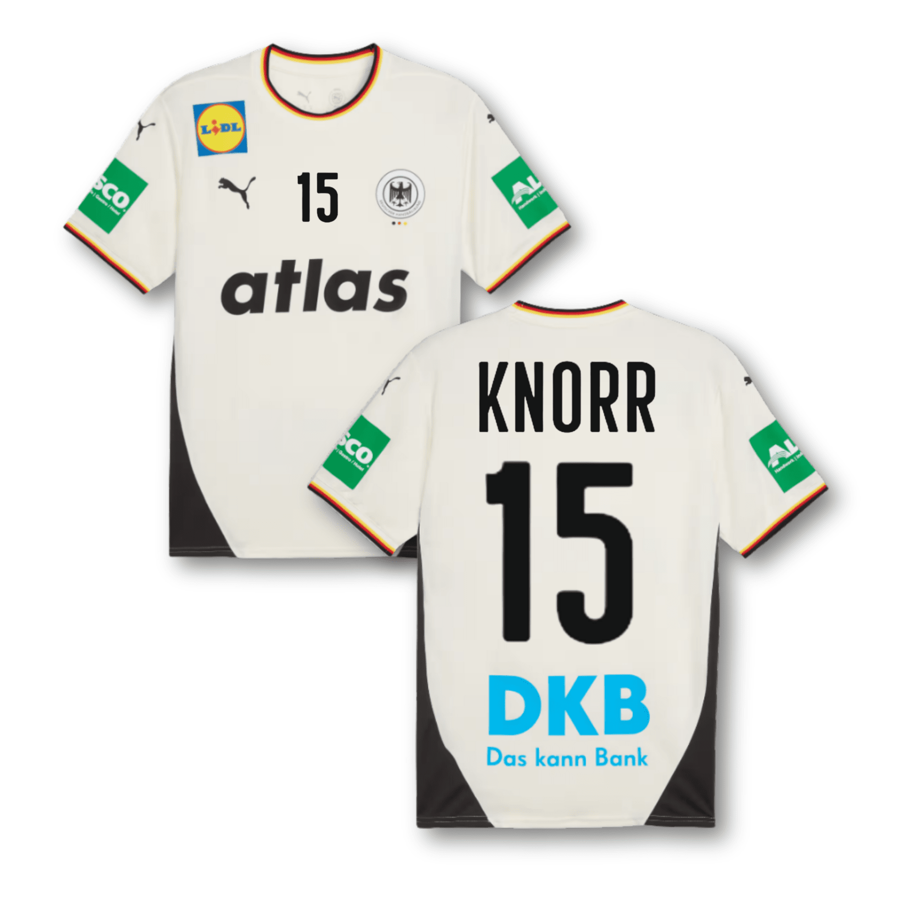 DHB DEUTSCHLAND Trikot Home Herren EURO 2026 - KNORR 15 (Fan - Style) - sportiger.de