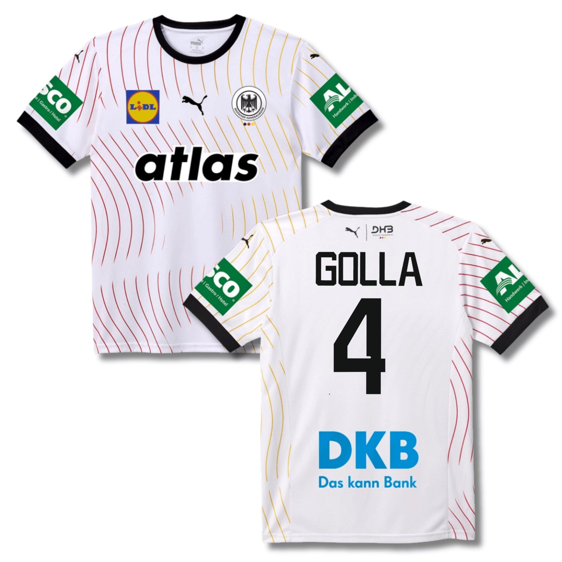 DHB DEUTSCHLAND Trikot Home Herren WM 2025 - GOLLA 4 (Fan - Style) - sportiger.de