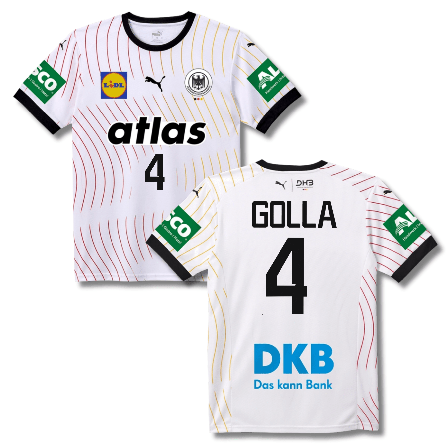 DHB DEUTSCHLAND Trikot Home Kinder WM 2025 - GOLLA 4 (Fan - Style) - sportiger.de
