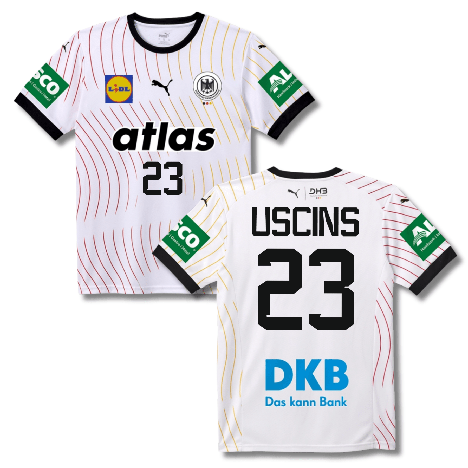 DHB DEUTSCHLAND Trikot Home Kinder WM 2025 - USCINS 23 (Fan - Style) - sportiger.de