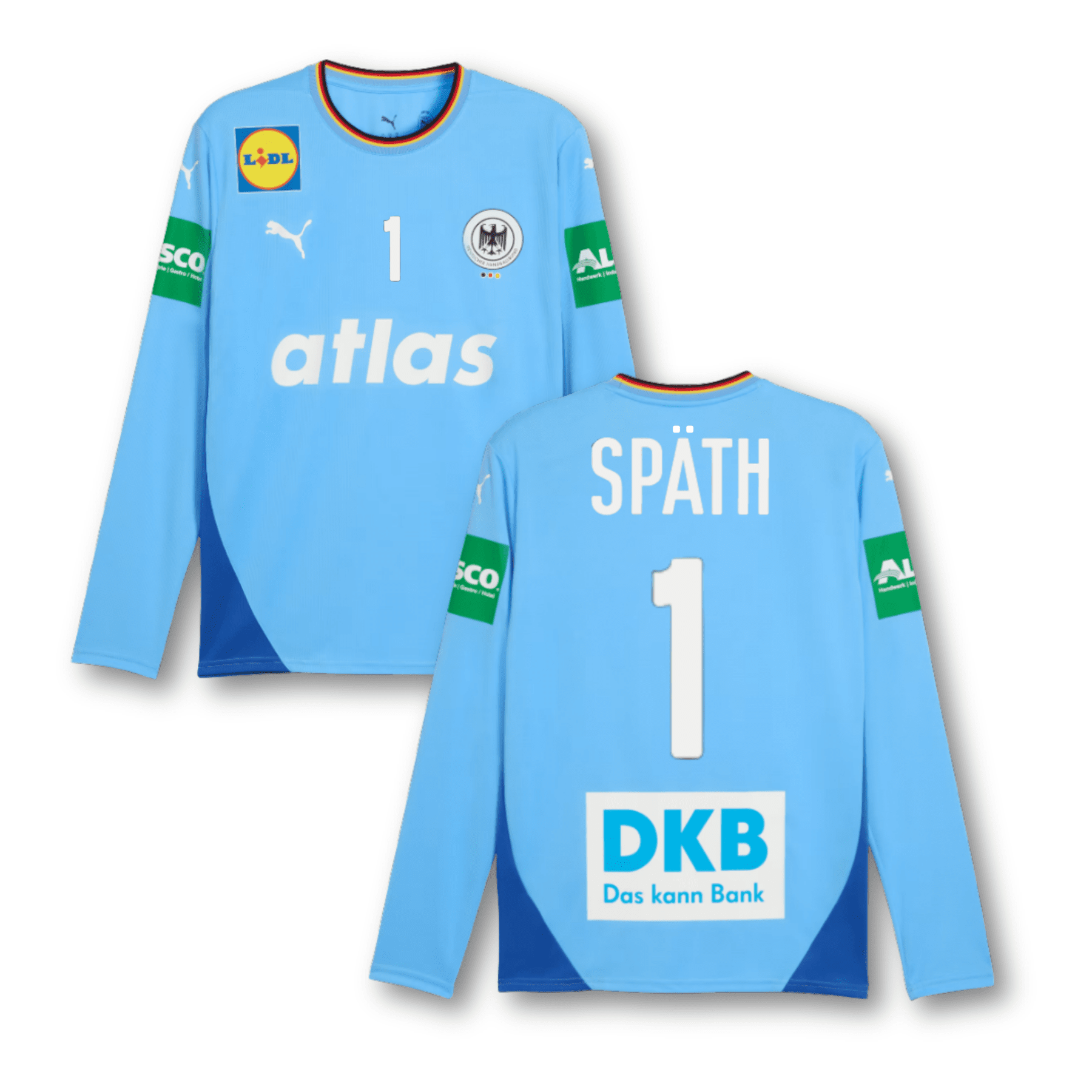 DHB DEUTSCHLAND Trikot Torwart Herren blau EURO 2026 - SPÄTH 1 - sportiger.de
