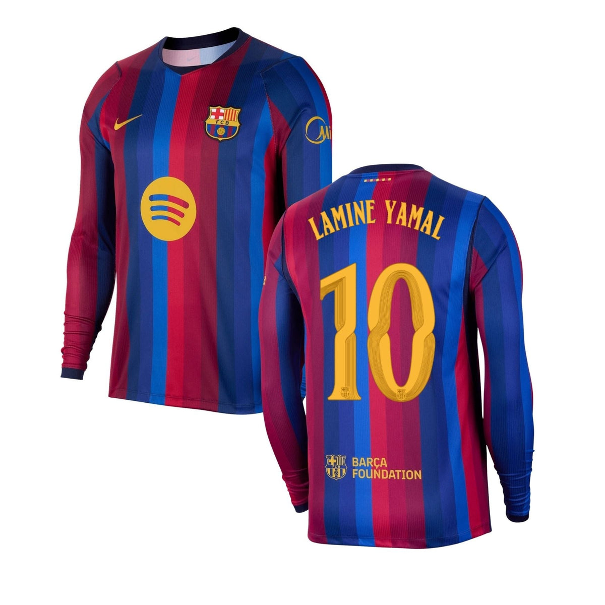 FC BARCELONA Home Long-Sleeve Jersey 26 / 27 - LAMINE YAMAL 10 (Champions League Style) - sportiger.de