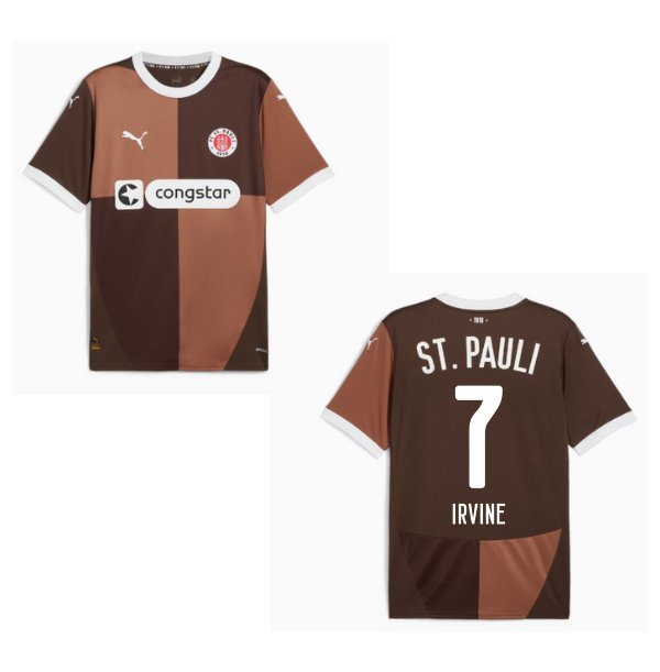 FC ST. PAULI Trikot Home Herren 24 / 25 - IRVINE 7 - sportiger.de