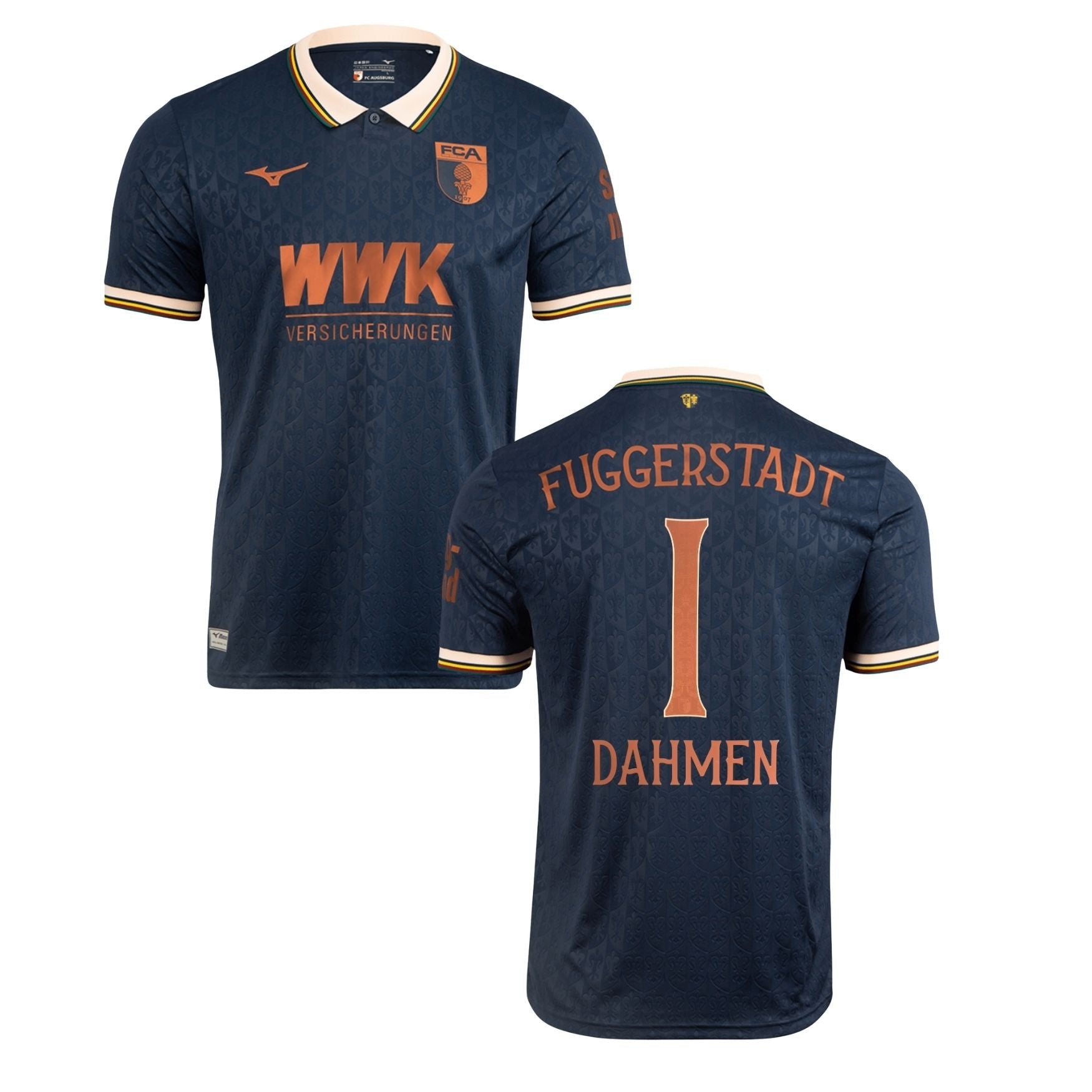FCA FC AUGSBURG FUGGERSTADT Trikot Herren dunkelblau 25 / 26 - DAHMEN 1 - sportiger.de