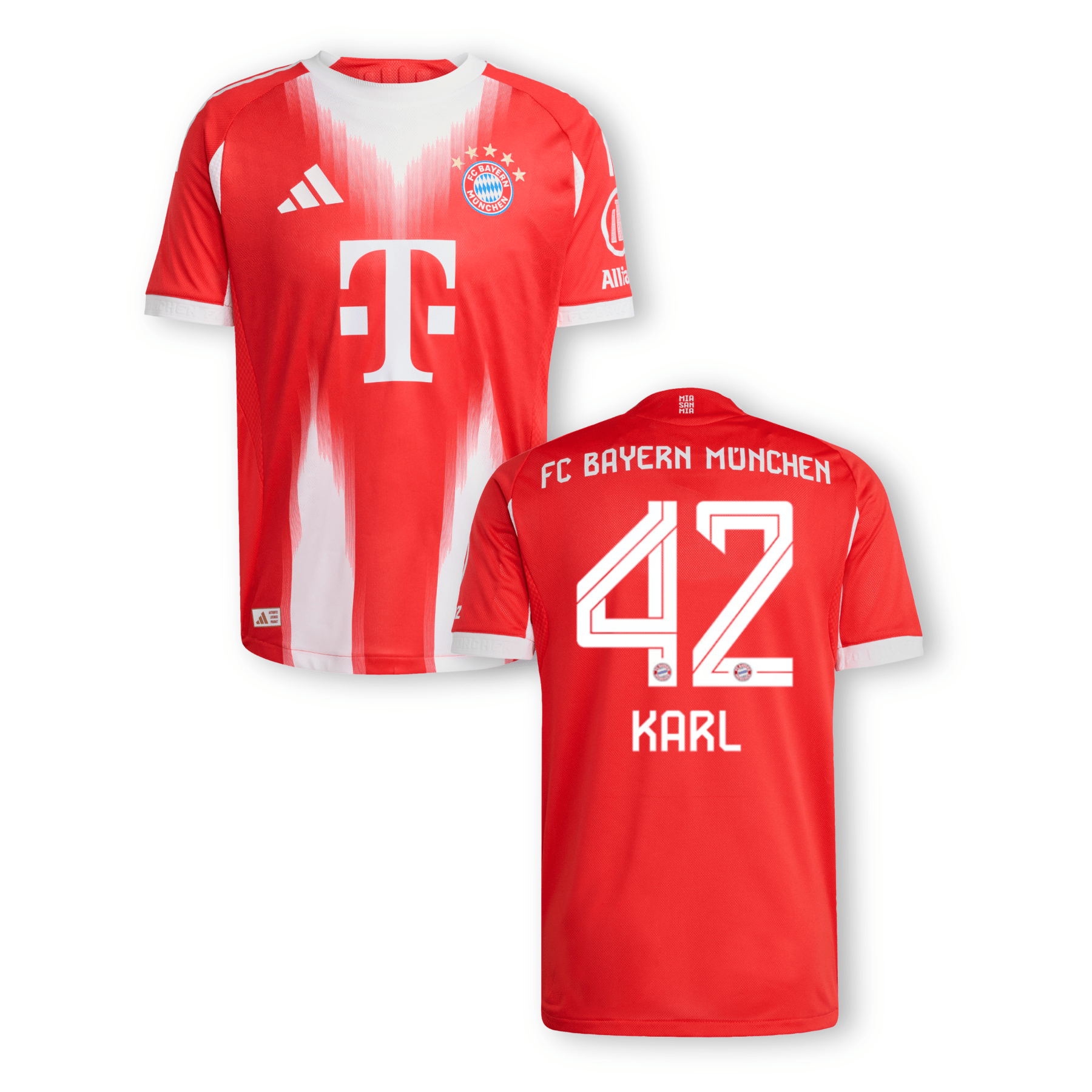 FCB FC BAYERN MÜNCHEN AUTHENTIC Trikot Home Herren 25 / 26 - KARL 42 - sportiger.de