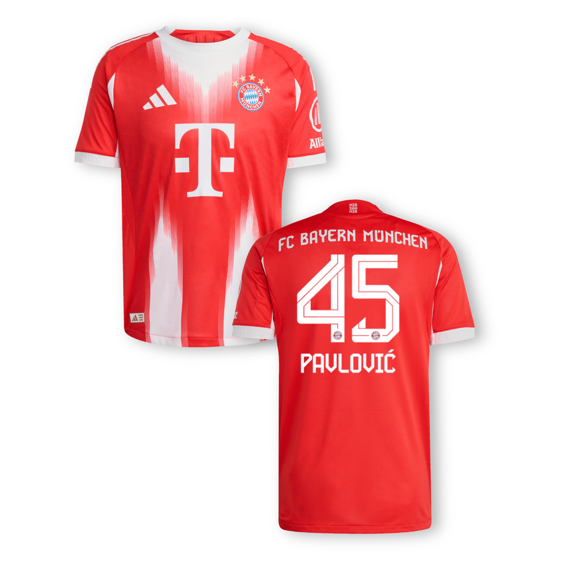 FCB FC BAYERN MÜNCHEN AUTHENTIC Trikot Home Herren 25 / 26 - PAVLOVIĆ 45 - sportiger.de