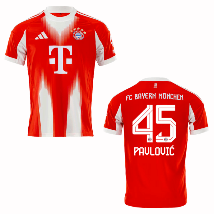 FCB FC BAYERN MÜNCHEN Trikot Home Kinder 25 / 26 - PAVLOVIĆ 45 - sportiger.de