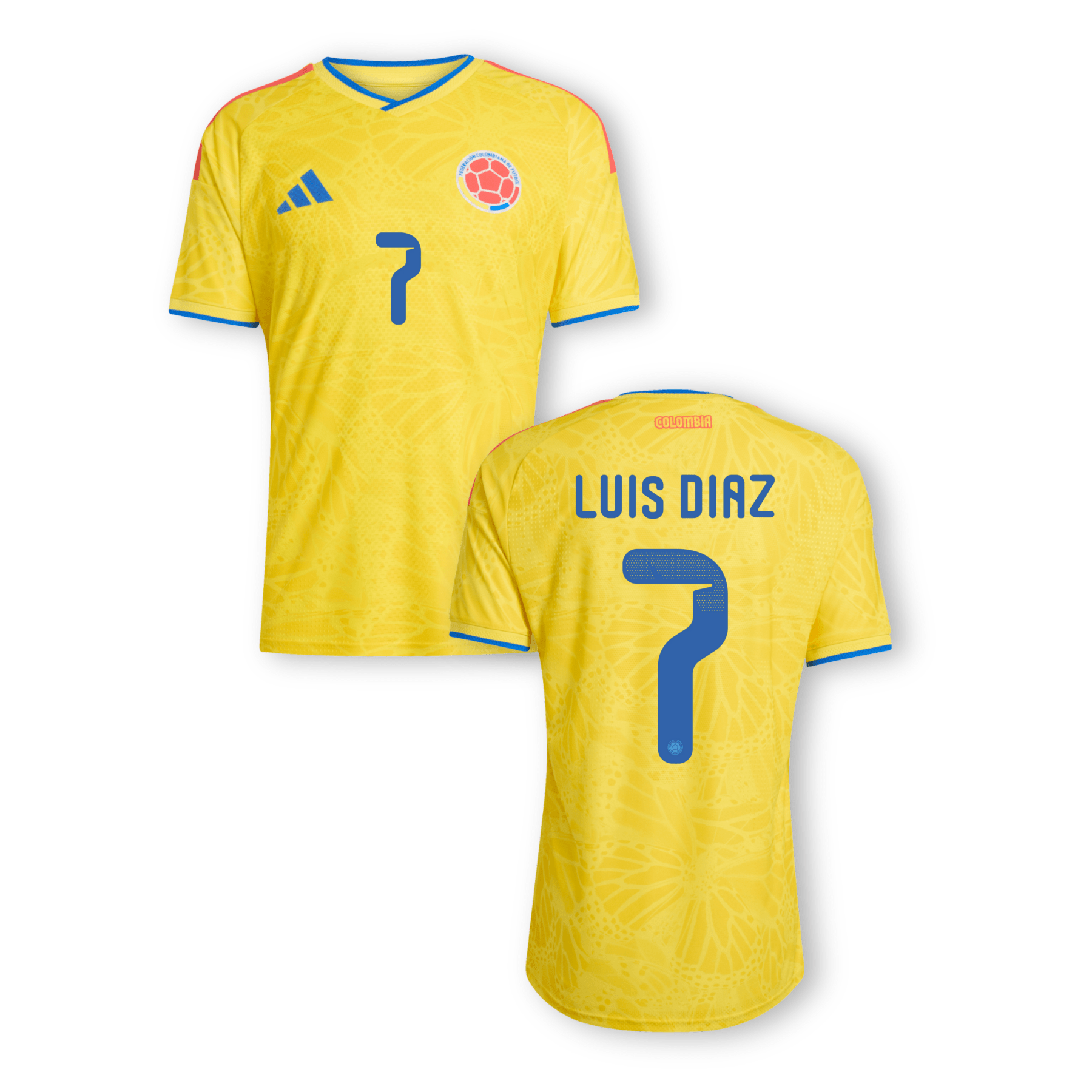 FCF KOLUMBIEN AUTHENTIC Trikot Home Herren WM 2026 - LUIS DIAZ 7 - sportiger.de