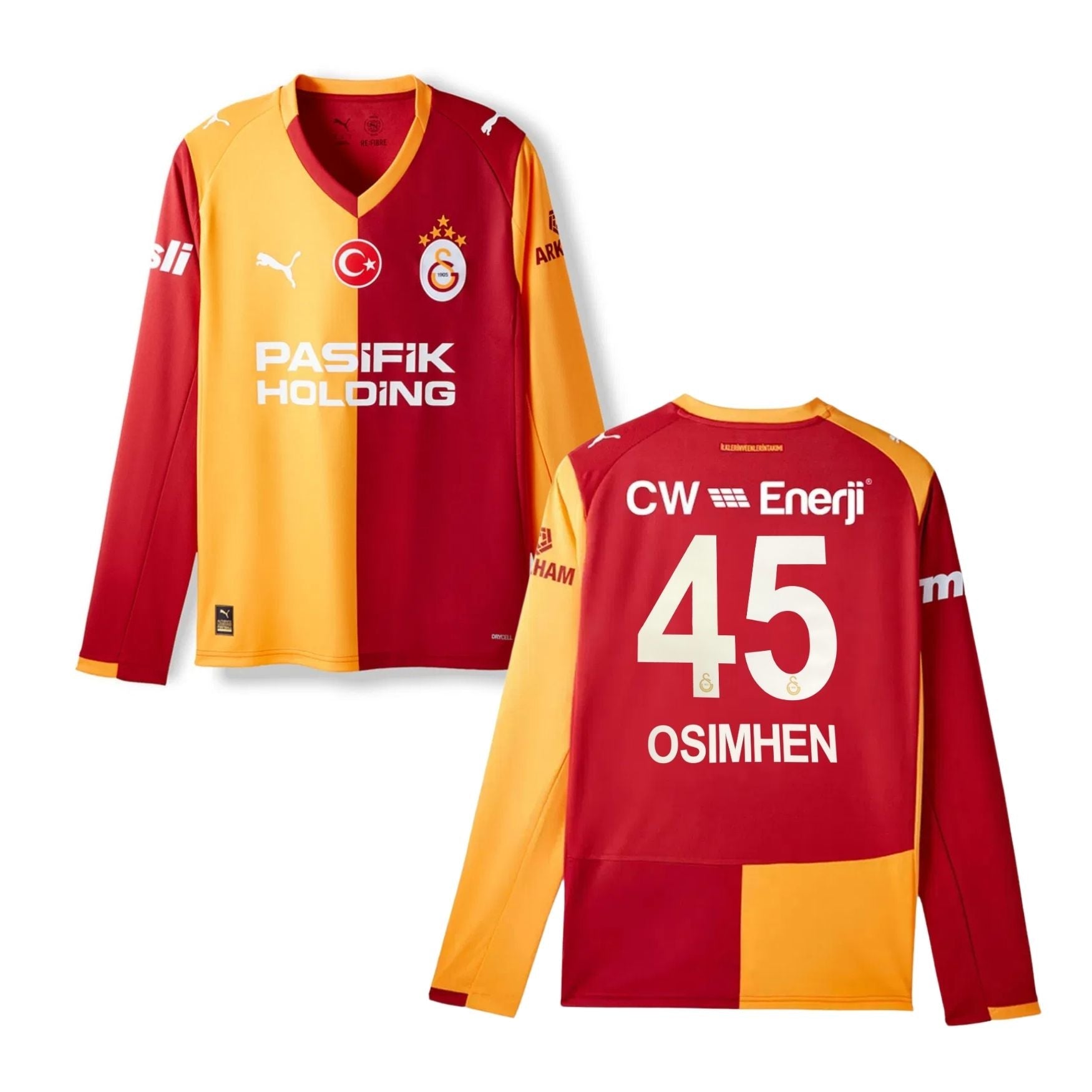 GSK GALATASARAY ISTANBUL Trikot Home Herren langarm 25 / 26 - OSIMHEN 45 - sportiger.de