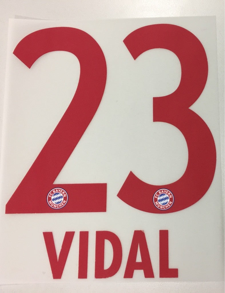 Original FC Bayern München Trikot-Flock 17cm - VIDAL 23