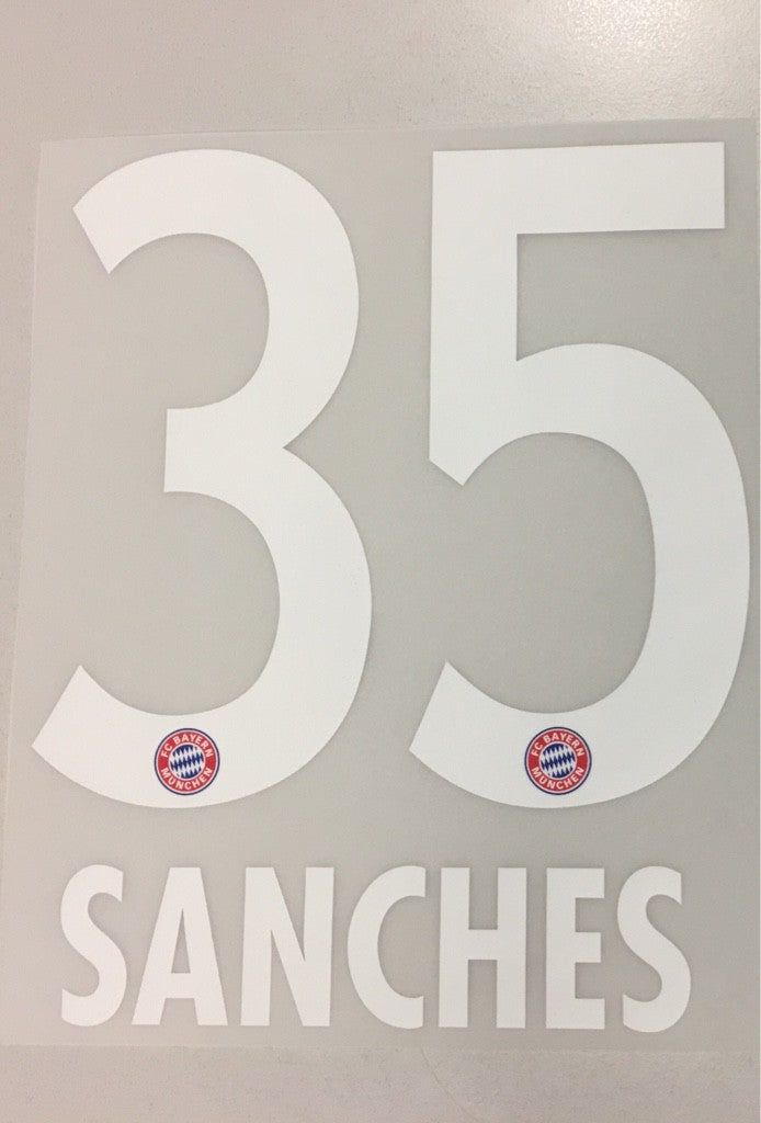 Original FC Bayern München Trikot-Flock 17cm - SANCHES 35